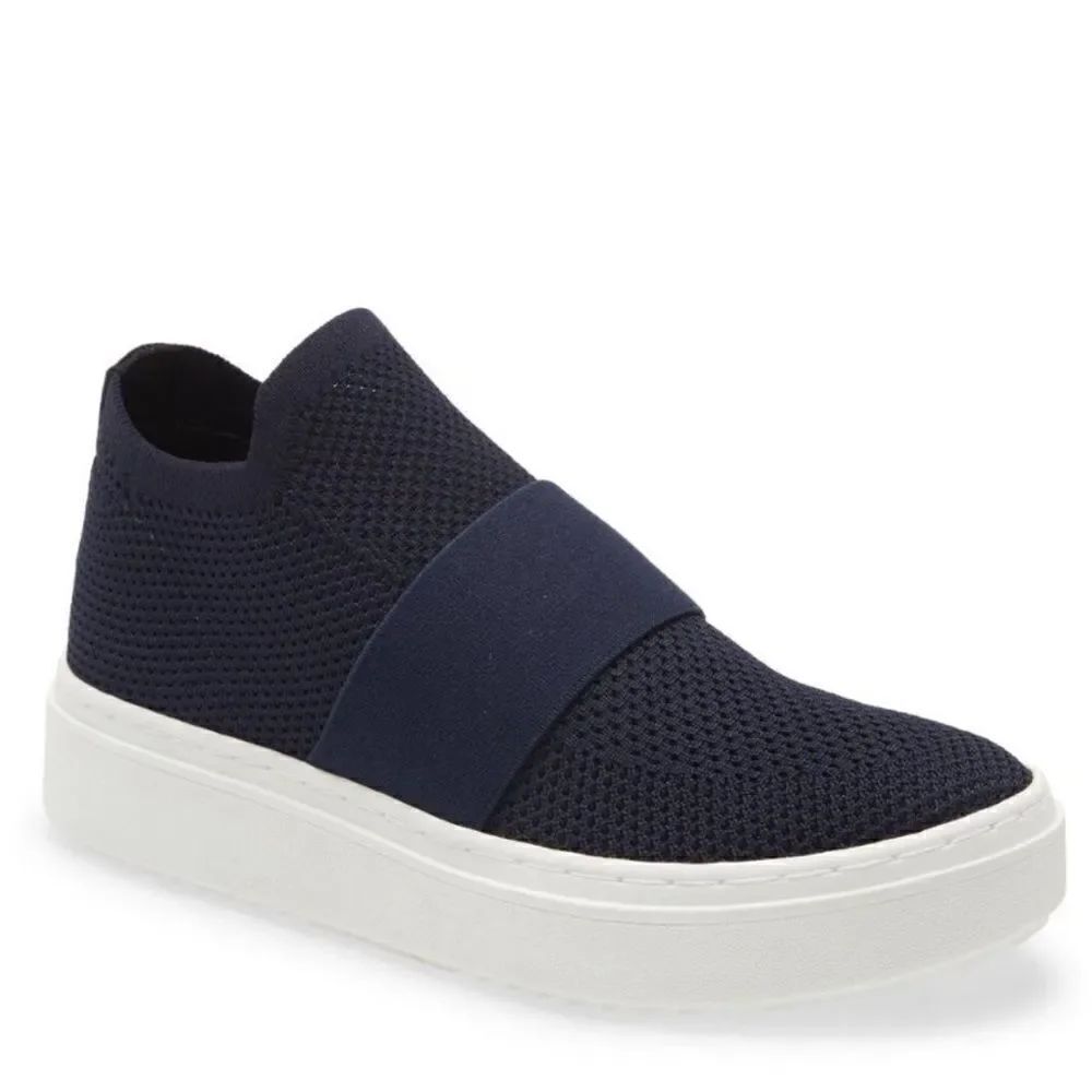 Eileen Fisher Pari Women's Blue Knitted Platform Slip-On sneakers size 7.5